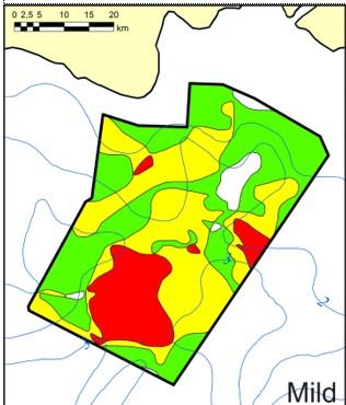 Ice gouge risk map for Caspian Sea