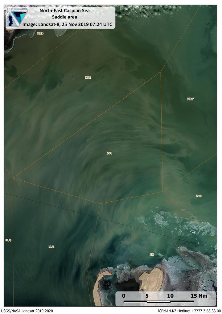 Sediment transfer in Saddle area from space